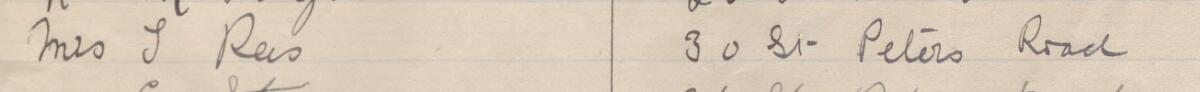 Image of Mrs. T Rees's signature and address in the petition