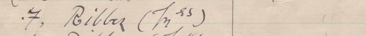 Image of Mrs. F Ribbon's signature and address in the petition