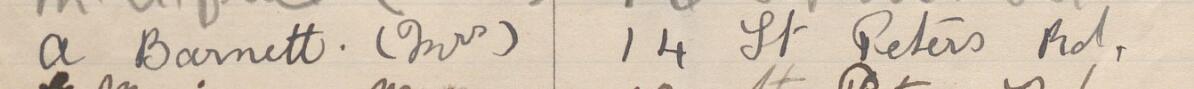 Image of Mrs. A Barnett's signature and address in the petition