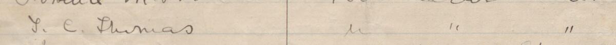 Image of T C Thomas's signature and address in the petition