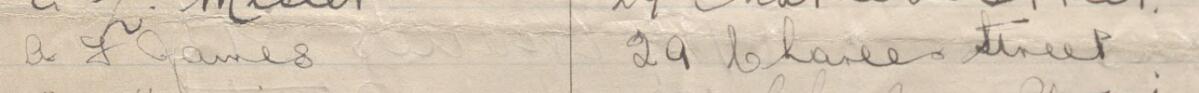 Image of A G James's signature and address in the petition