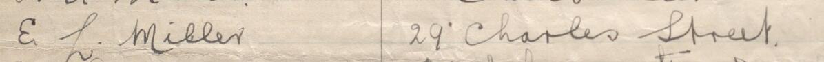 Image of E. L. Miller's signature and address in the petition