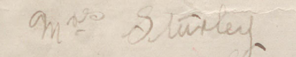 Image of Mrs. Sturley @'s signature and address in the petition