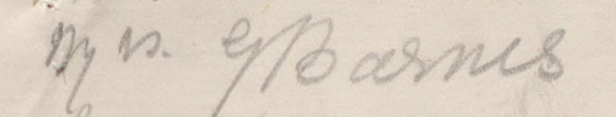 Image of Mrs. G Barnes @'s signature and address in the petition