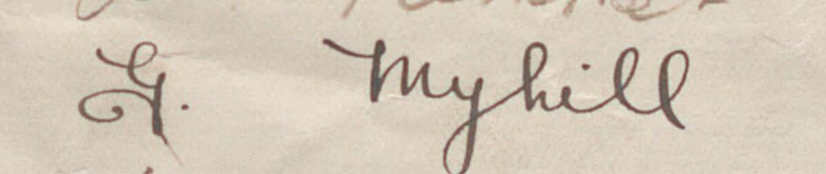 Image of G Myhill @'s signature and address in the petition
