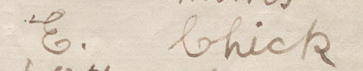 Image of E Chick @'s signature and address in the petition