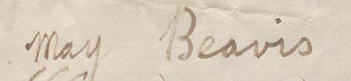 Image of May Beavis @'s signature and address in the petition