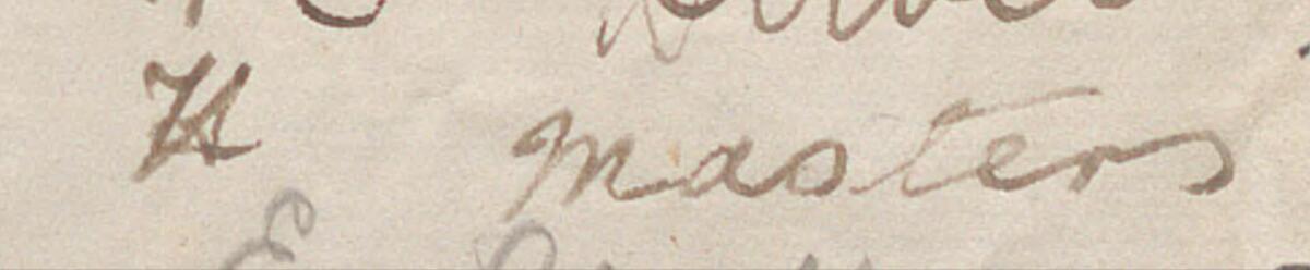 Image of H Masters @'s signature and address in the petition