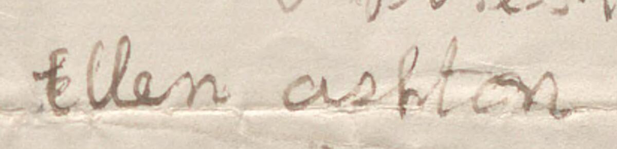 Image of Ellen Ashton @'s signature and address in the petition