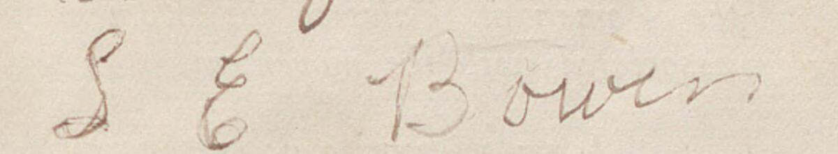 Image of S E Bowen @'s signature and address in the petition