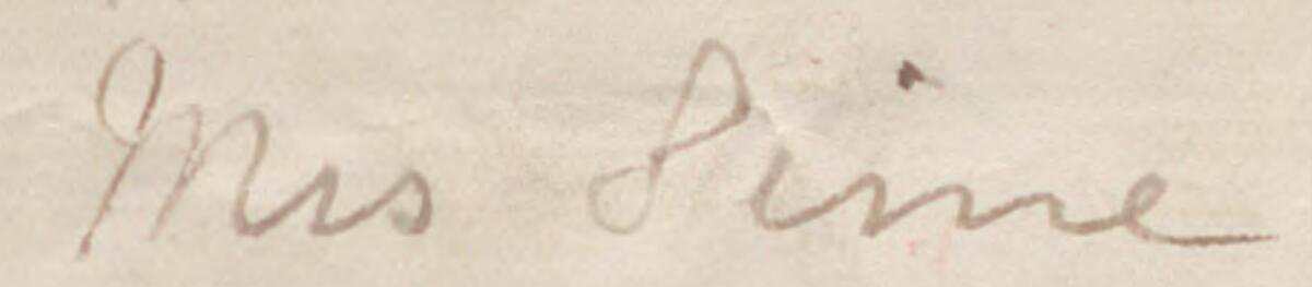 Image of Mrs. Sime @'s signature and address in the petition