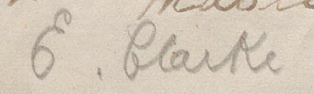 Image of E Clarke @'s signature and address in the petition