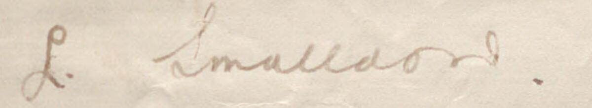 Image of L Smalldon @'s signature and address in the petition