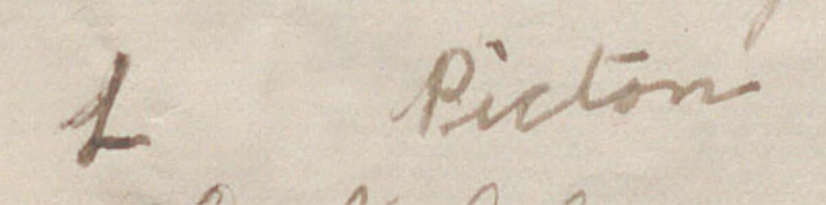 Image of L Picton @'s signature and address in the petition