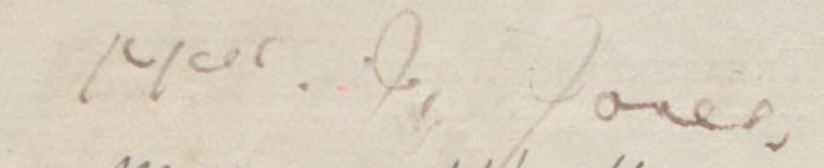 Image of Mrs. J. Jones @'s signature and address in the petition