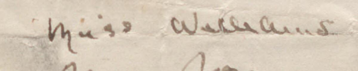 Image of Miss Williams @'s signature and address in the petition