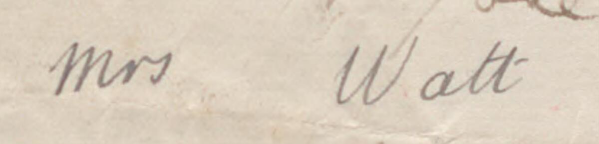 Image of Mrs. Watt @'s signature and address in the petition