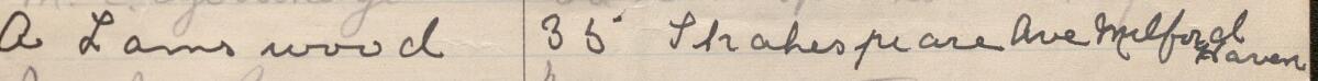 Image of A Lamswood's signature and address in the petition