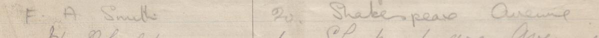 Image of F A Smith's signature and address in the petition