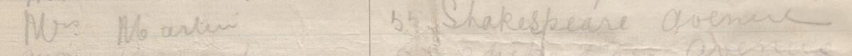 Image of Mrs Martin's signature and address in the petition