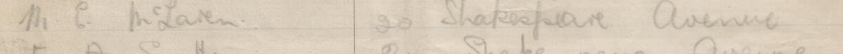 Image of M.E. McLaren's signature and address in the petition
