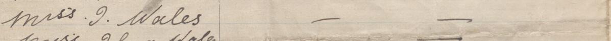 Image of Miss I Wales's signature and address in the petition
