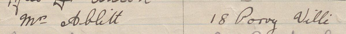 Image of Mrs Ablitt's signature and address in the petition