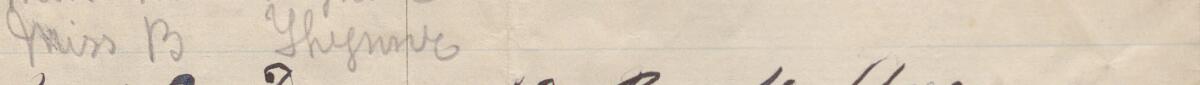 Image of Miss B Thynne @'s signature and address in the petition