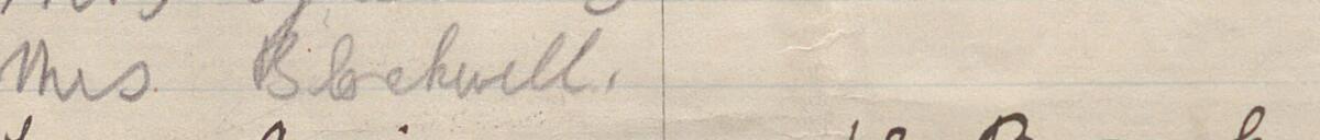 Image of Mrs Blockwill @'s signature and address in the petition