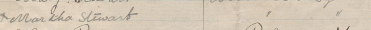 Image of Martha Stewart's signature and address in the petition