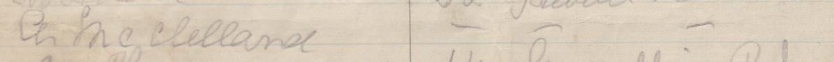 Image of A McClelland's signature and address in the petition