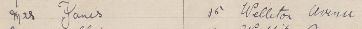 Image of Mrs Janes's signature and address in the petition