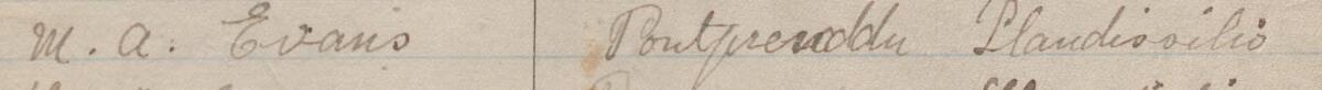 Image of M A Evans's signature and address in the petition
