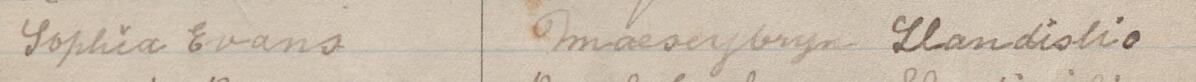 Image of Sophia Evans's signature and address in the petition