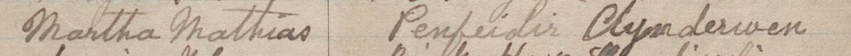Image of Martha Mathias's signature and address in the petition