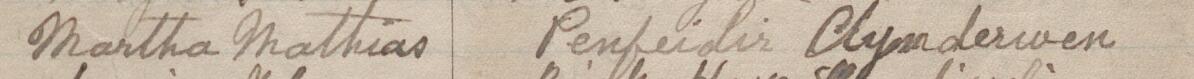 Image of Martha Mathias's signature and address in the petition
