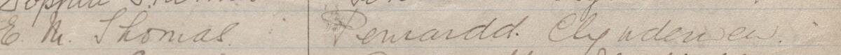 Image of EM Thomas's signature and address in the petition