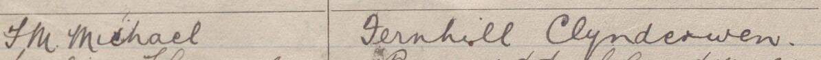 Image of FM Michael's signature and address in the petition