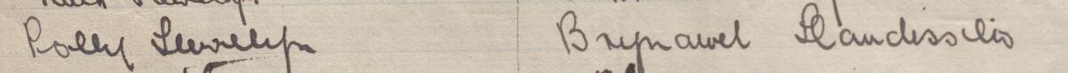 Image of Polly Llewelyn's signature and address in the petition