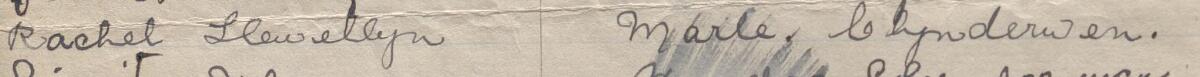 Image of Rachel Llewellyn's signature and address in the petition