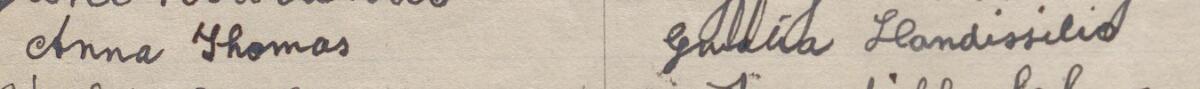 Image of Anne Thomas's signature and address in the petition