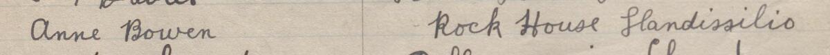 Image of Anne Bowen's signature and address in the petition