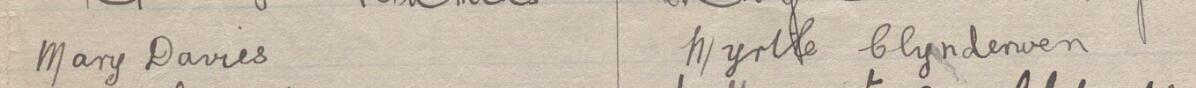 Image of Mary Davies's signature and address in the petition