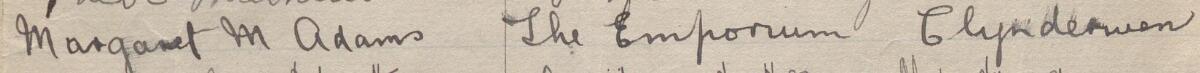 Image of Margaret M Adams's signature and address in the petition