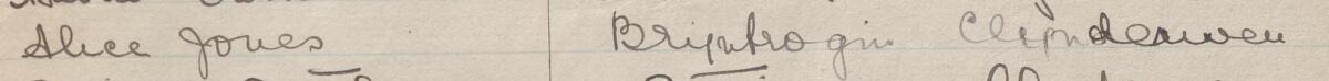 Image of Alice Jones's signature and address in the petition