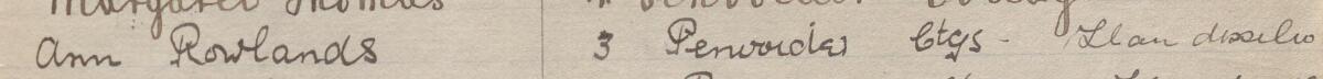 Image of Ann Rowlands's signature and address in the petition