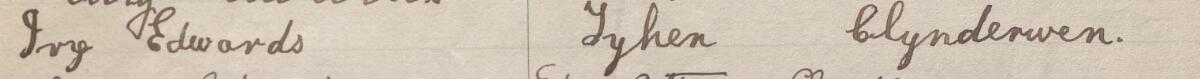 Image of Ivy Edwards's signature and address in the petition
