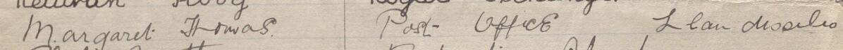 Image of Margaret Thomas's signature and address in the petition