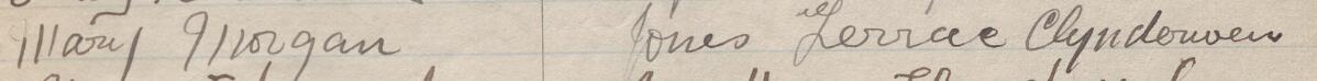 Image of Mary Morgan's signature and address in the petition