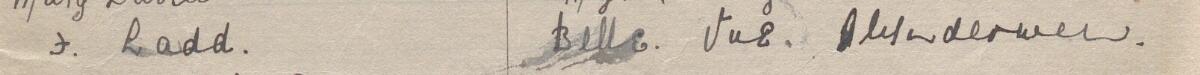 Image of F Ladd's signature and address in the petition